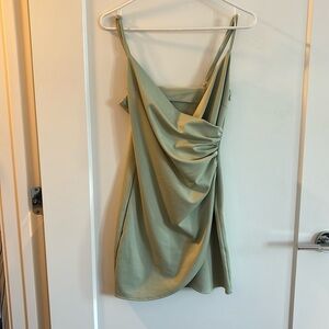 Green light mini dress